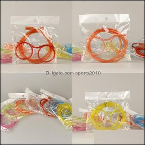 Drinkstroopjes diy kinderen bril sts pvc ronde frame zuigbuizen opp pakken tubaris verkopen goed met verschillende kleuren 0 9ys j1 d dh1sh