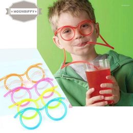 Boire des pailles amusantes en plastique souple verres de paille flexible outils de tube pour enfants