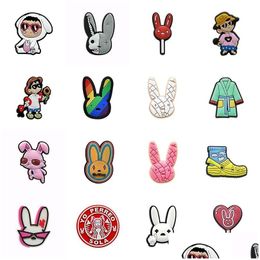 Rietjes Moq 20st Bad Bunny Custom Sile St Toppers Er Charms Buddies Diy Decoratief 8Mm Feestartikelen Als Geschenk Drop Delivery H Dhfsd