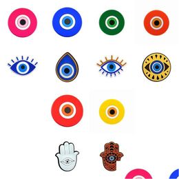 Rietjes Moq 20Pcs Evil Eye Custom Sile St Toppers Er Charms Buddies Diy Decoratief 8Mm Feestartikelen Gift Drop Delivery Home Garde