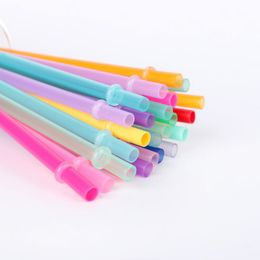 Drinken rietjes Multi Color Solid PP Plastic Straw Herbruikbare Bar en Partij RH08714