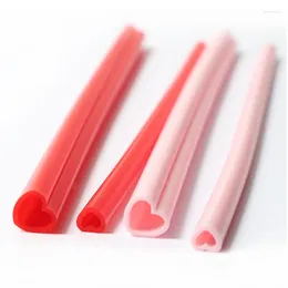 Paies de boisson réutilisables en silicone paille portable portable pliable en plastique en plastique de qualité alimentaire en plastique pliable outil de boisson