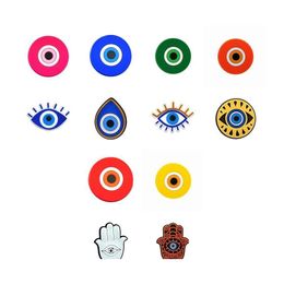 Pajitas para beber Sts Moq Evil Eye Custom Sile St Toppers Er Charms Buddies Diy Decorativo 8Mm Party Supplies Gift Drop Del Homefavor Dhg3L