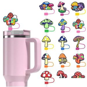 Paies de consommation en gros de 10 mm réutilisables St Tips Animal Cartoon Sile Affiche ER Boire Topper Drop Livraison DHRJ4