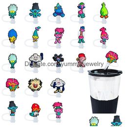 Boire Sts 20Colors Enfance Elf Sile St Toppers Accessoires Er Charms Réutilisable Anti-éclaboussures Bouchon Anti-poussière Décoratif 8Mm / 10Mm Drop Del Ot2Jd