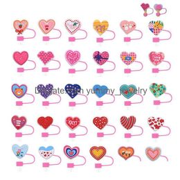 Boire Sts Animaux Amour Coeur Sile St Toppers Accessoires Er Charms Réutilisable Anti-éclaboussures Bouchon Anti-poussière Décoratif 8 Mm / 10 Mm Drop Deliver Otu4R