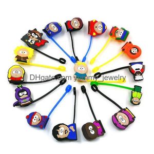 Drinken Sts Childhood South Park Sile St Toppers Accessoires Er Charms Herbruikbare spatwaterdichte stofplug Decoratief 8 mm druppellevering Ot7K9