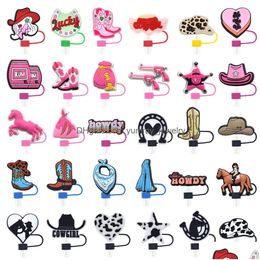 Drinken Sts Girls Cow Movie Film Sile St Toppers Accessoires Er Charms Herbruikbare Spatwaterdichte Stofplug Decoratief 8Mm/10Mm Drop Deliv Otwnp