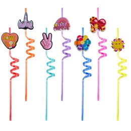 Boire STS Peace Thème 26 Supplies de fête en plastique de dessin animé pour les décorations de faveurs avec décoration pour enfants filles réutilisables