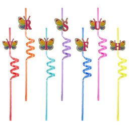 Boire STS STS LETTRE FLUORESCENT Butterfly Thème Crazy Cartoon Party Supplies For Favors Decorations Christmas New Year Decoration OTK20