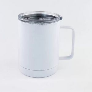 Drinkware blanco roestvrijstalen mok warmteoverdracht dubbele laag vacuüm kolf thermosbeker huishoudelijke handgreep Water Cups Diy Gift Supplies