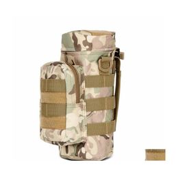 Drinkware -handgreep 095 Outdoor Tactical Water Bottle Bag Army Fan Molle System Taillet Waters Cup Sleeve Externe taille Bages Accessor DH3YL