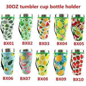 Drinkware Handle 10 StylesNeoprene Tumbler Holder Cover Bags 30 OZ Réutilisable Isolé Sleeve bag Coffee Mugs BY Sea ZZE8041