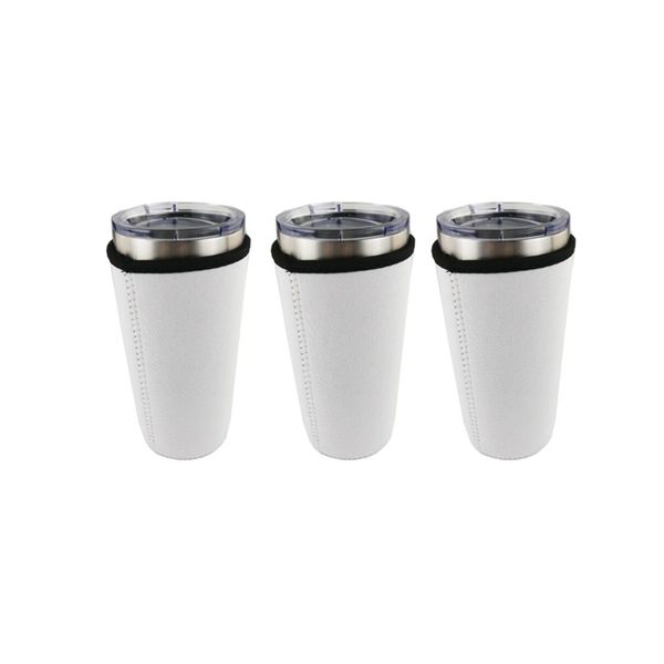 Drinkware Poignée Sublimation Blanks Réutilisable 30 oz 20 oz Iced Coffee Cup Sleeve Néoprène Isolé Manches Tasses Couverture Sacs MMA148