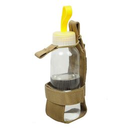 Drinkware handle tactische multifunctionele nylon webbings wateren flessen tas molle outdoor sportwater flessen bedekken verborgen vouwwater flessentas