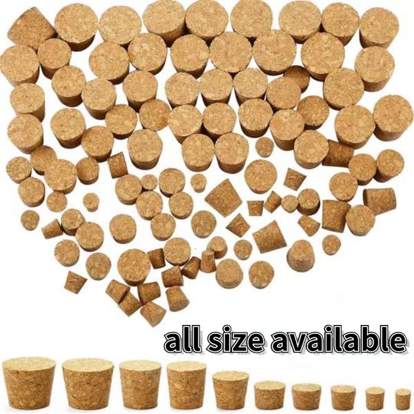 Verres Couvercle 100pcs Top DIA 75mm À 30mm En Bois Liège Laboratoire Tube À Essai Bouchon Bouilloire Pudding Bouchon De Bouteille Burette Bouchon En Bois 230703