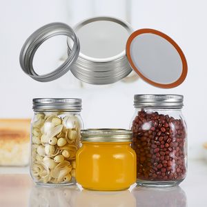 Drinkware Lid Mason Jar Tinplate Canning Deksels 70mm 86mm Regular Mond Bands Split-Type Lekvrije Covers met Seal Ringen