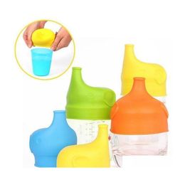 Drinkware Cud Sile Sippy Liver Safety for Kids Stretchable Aprofroping Baby Drinking Training Water Bottle Cup Accessoires