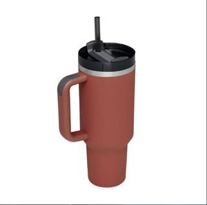Drinkware Quencher 40oz en acier inoxydable gobelets tasses avec couvercle de poignée en silicone et paille 2nd génération tasses de voiture à vide
