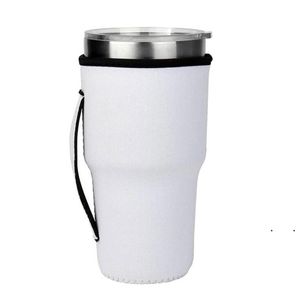 Drinkware Sublimatie Blanks Herbruikbare Iced Coffee Cup Sleeve Neopreen Geïsoleerde Mouwen Mokken Cover Tassen Houder Handgrepen CCB8213