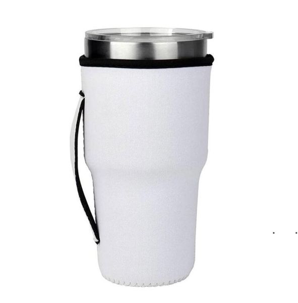 Boissons Sublimation Blanks Réutilisables Glaçons Casse à café à manches en néoprène Manches isolantes Mugs Sacs Sacs Sacs Poignées CCB8213