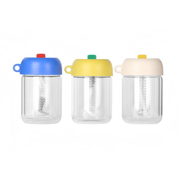 Verres personnalisés en gros, tasse en verre pour enfants, verre Double couche à haute teneur en borosilicate, sûr et facile à utiliser