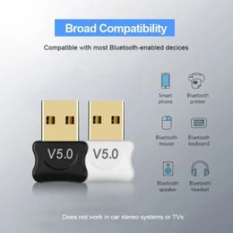 DRIVE FREE USB Bluetooth Adapter Bluetooth 5.0 Muziek Audio -ontvanger Zender voor PC Laptop Mouse toetsenbord USB -zender