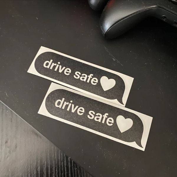 Drive de miroir de voiture en toute sécurité Sticker Autocollant étanche accessoires de décoration automobile ACCESSOIRES SMS SMS Stickers de voiture en vinyle