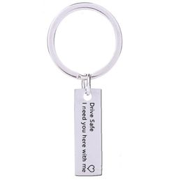 Conduite en sécurité j'ai besoin de toi ici avec moi Keychain Trucker mari Dad Gift For Dad Boyfriend New Driver1375914