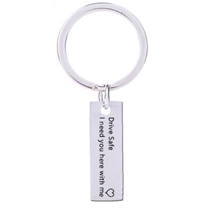 Rijd veilig Ik heb je hier nodig met mij Keychain Trucker Marry Marry Dad Cadeau voor papa vriendje nieuwe driver1659826