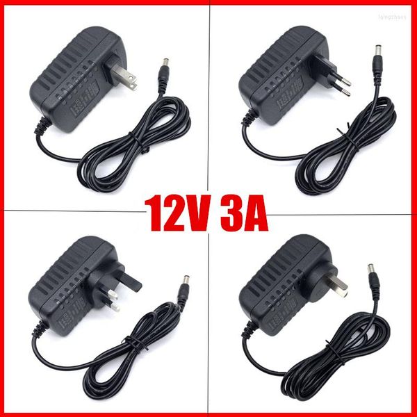 Fuente de alimentación del controlador DC12V 3A Adaptador LED de LED AU EU UK EE. UU. For Light Strip