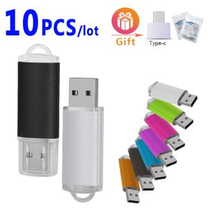 Un negocio de 10 piezas/lotes para ofertar unidades flash USB al por mayor USB 64GB 32GB Envío gratis 16GB 8GB 128GB Pen Drive 8GB Drin