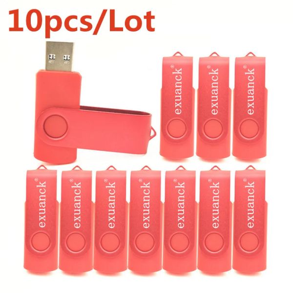 Drives 10pcs / lot Memory Flash Stick Full Capace 64 Mo512 Mo RECTANGE FLASH USB 1 Go 4 Go Sticks USB 16 Go 32 Go de stylo pour PC Mac Red