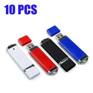 DRIVES 10PCS/Lot Plastic USB Flash Drive 64 GB 128 GB Penaandrijving 16 GB Pendrive 32 GB USB -stick 1 GB 2GB 4 GB 8GB MINI Memory Flash Disk 128MB 128 MB