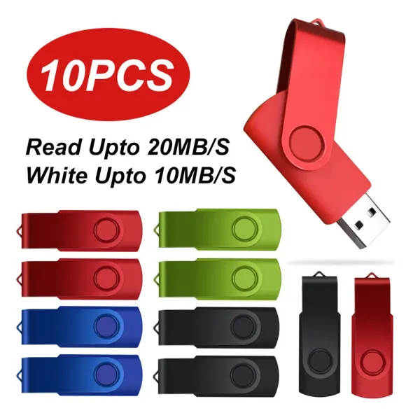 Drives 10pcs / lot USB Drive flash entraîneur de stylo 1 Go 2 Go 4 Go 8 Go 16 Go Pendrive 32 Go 64 Go 128 Go de stick USB Stick Disk pour Android Micro / PC