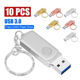 Drives 10pcs Rotation 3.0 PEN DURNE 128 GHIGH SPEED USB Stick 64G 16G Pendrive USB3.0 Drive flash 32G LOGO LOGO LOGO PLASSE USB POUR PC