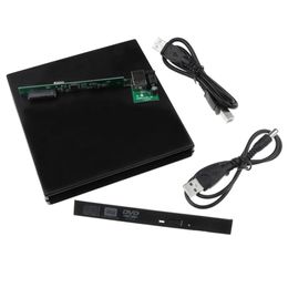 Drives 12,7 mm en boîtier DVD externe USB 2.0 Étui DVD / CDROM externe pour ordinateur portable PC Optical Disk Disk Sata to SATA