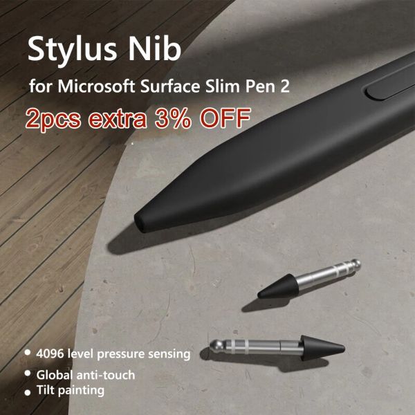 Drives 1Pair Pen Tips Kit de remplacement de pointe stylet pour Microsoft Surface Slim Pen 2 Asceau de stylo magnétique Remplacez les Nibs Touch Crayon