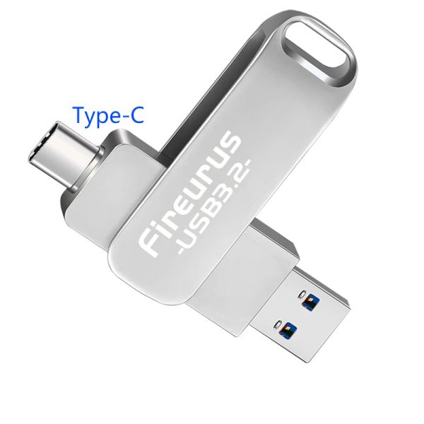 Unidades 3.2 USB Type C Dipla Flash 32GB 64GB 128GB MEMORIAS USB, Memoria de unidad de salto Stick para el teléfono de las computadoras, almacenamiento de datos