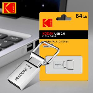 Drives 5pcs Original Kodak K112 USB Flash Drive 16G 32G 64 Go métal étanche Pendrive Mini Memory Memory Memory Stick Portable