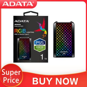 Drive Adata 2TB SE900G Éclairage RVB SSD externe 512 Go 1 To Disque solide Disque dur USB 3.2 GEN2X2 TYPEC SSD pour ordinateur portable PC ordinateur portable PC de bureau