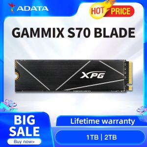 Drives Adata XPG GAMMIX S70 BLADE PCIE GEN4X4 M.2 2280 1TB 2TB SSD de jeu interne pour ordinateur portable Disque dur PC PS5 Original 11.11