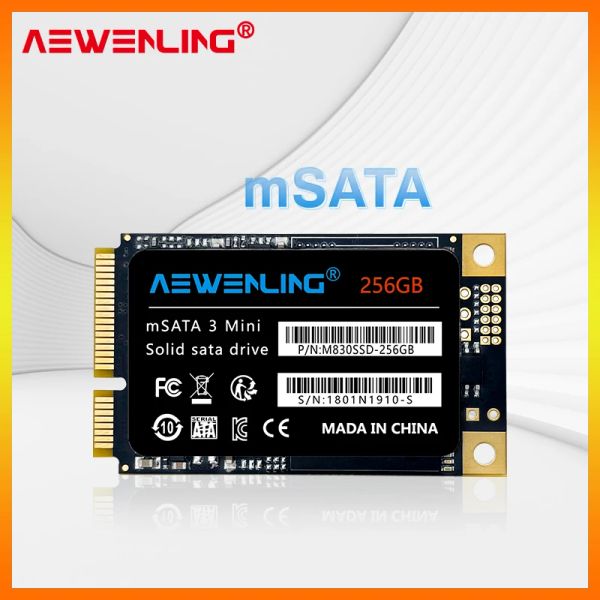 Drive Aewenling MSATA3 SSD 128 Go 256 Go 512 Go Mini 64 Go 1 To HDD pour ordinateur 30 mmx50 mm Disque dur à solide interne pour ordinateur portable HP
