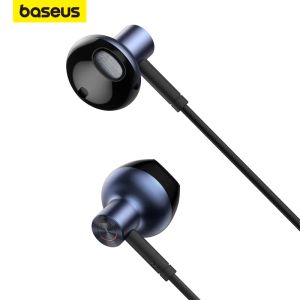 DRIVES BASEUS BASS SOOM Eartelefoon inar Sport oortelefoons met microfoon voor Xiaomi iPhone 6 Samsung -headset Fone de ouvido Auriculares mp3