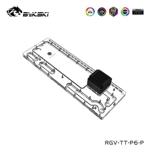 Disques Bykski plaque de distribution acrylique pour Thermaltake Core P6 TG coque d'ordinateur réservoir d'eau refroidissement par eau réservoir RGB RGVTTP6P