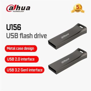 Drives Dahua U156 USB2.0 USB3.2 Gen1 USB Drive flash 8 Go 16 Go 32 Go 64 Go 128 Go de coque en métal USB Pendrive Pen Drives Stick pour PC