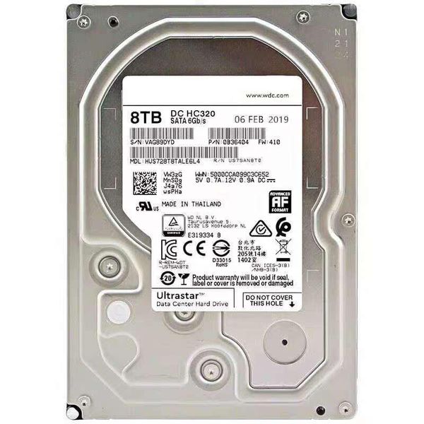 Unidades DC HC320 8/10/12/14/16TB DC HDD 7200RPM 256MB/512M Cache SATA III 3.5 