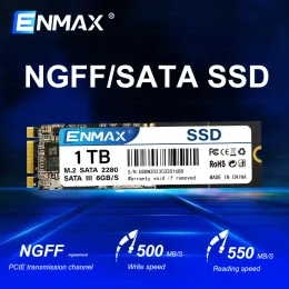 Drive Enmax M2 2280 SSD M.2 SATA 128 Go 256 Go 512 Go 1TB HDD NGFF SSD 2242mm disco Duro pour ordinateur portable de bureau 1TB M2 SATA HDD