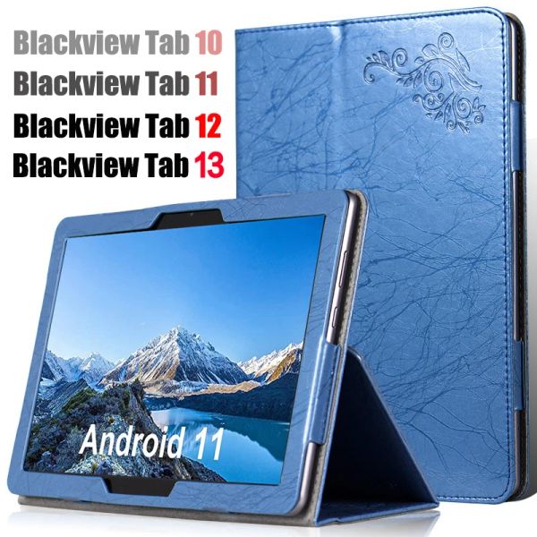 Drives for Blackview Tab 13 12 11 10 Protecteur de cas avec couverture PU Flip Case Blackview Tab Tablet 10.1 10.36 pouces 2022 2021