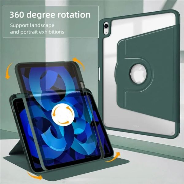 Drives for iPad 10th Generation Case 2022 Air 5 10.9 2018 9.7 5 / 6th Air 2/4 2020 7/8/9th 10.2 2021 MINI 6 Pro 11 Smart Rotation Rotating Cover